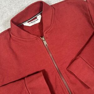 American Giant Fleece Bomber Jacket Women XS Red Full Zip Sweatshirt NEW NWOT